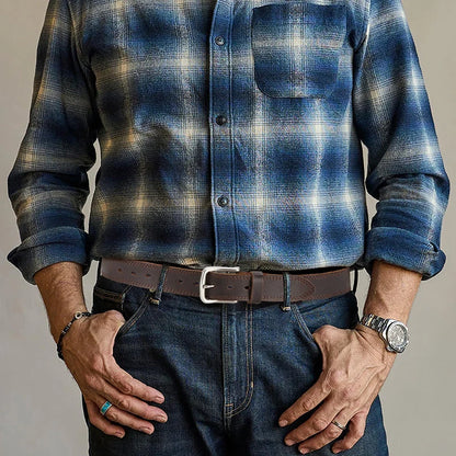 Genuine Leather For Men's High Quality Buckle Jeans Cowskin Casual Belts Business Cowboy Waistband Male Fashion Designer