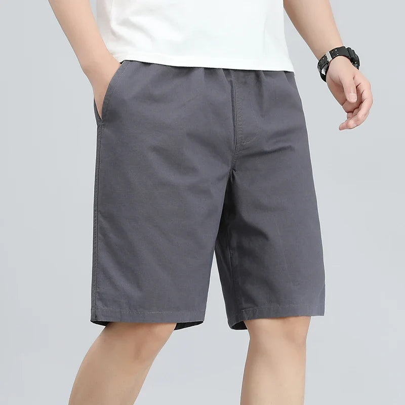 Mens Work Cargo Cotton Shorts Summer Casual Shorts Baggy Sports Gym Work Shorts Wide Leg