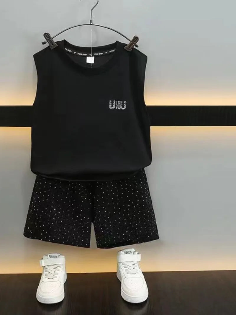 Junior Top and Bottom Set Outdoor Clothing Summer Suit for Boy Clothes Children Child Years Boy´s Children's T-shirt From 4 8 12