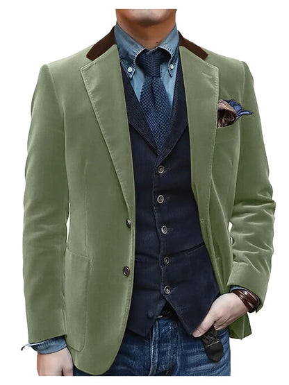 Vintage Red Velvet Suit Blazer For Men Elegant Casual Sports Jacket Man Jackets Mens Clothing Men's Male Coats