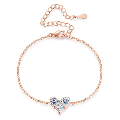 3 Gems Moissanite Bracelet for Women Men Adjustable Chain S925 Sterling Silver Jewelry Lab Diamond Couples Birthday Gifts
