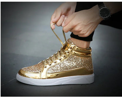 Mens Casual Shoes Non-slip Sports Outsole  Light High-top Men Fashion Boots Wear-resistant Male Sneakers 48