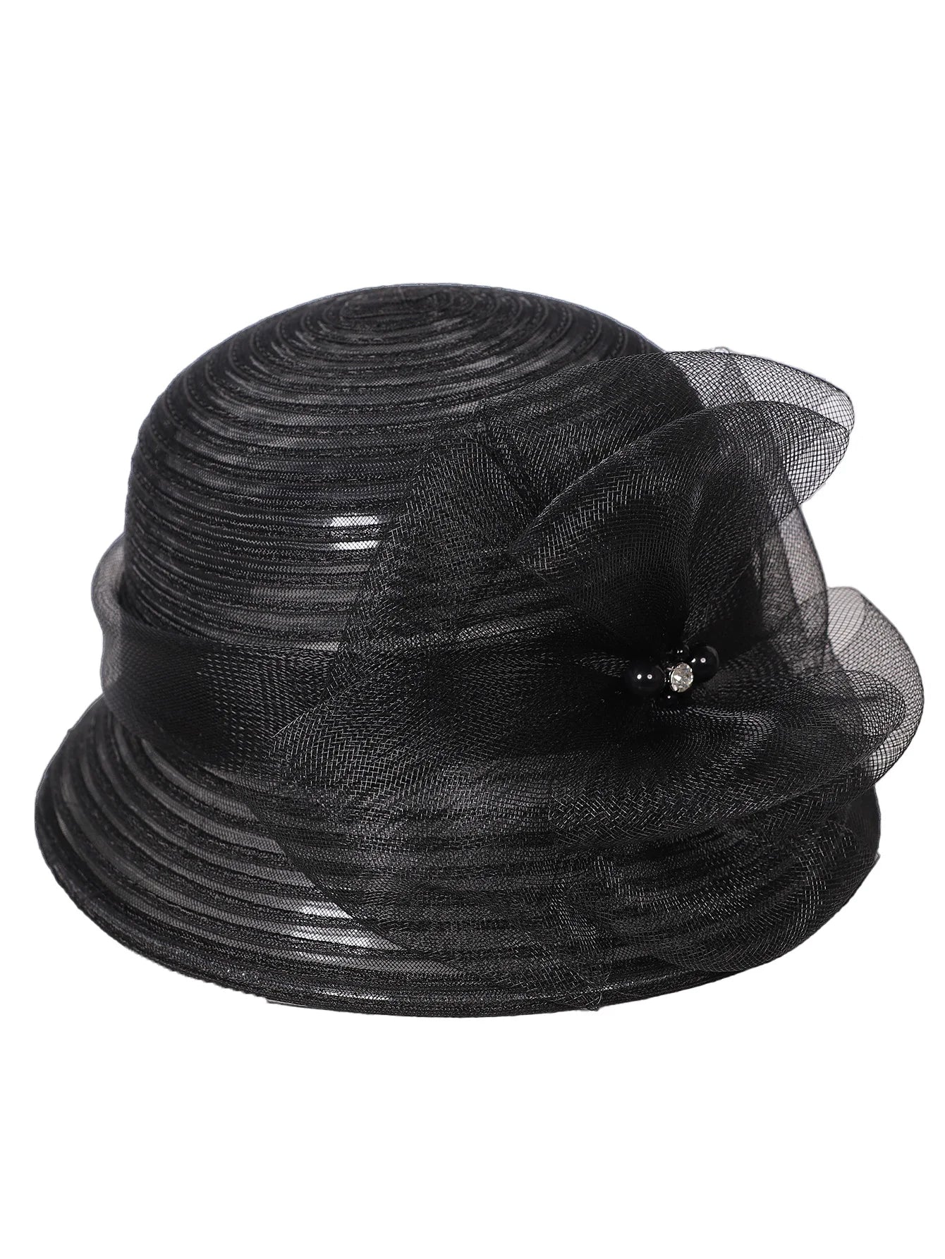 Floral Derby Fascinator Hat & Fedora for Women - Wedding Bridal Church Tea Party Formal Dress Accessories, Floppy Sun Caps