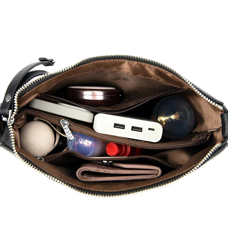 New Luxury Designer Handbag Solid Color PU leather Women Shoulder Bag Casual Crossbody Bags for Women New Zipper Messenger Bag