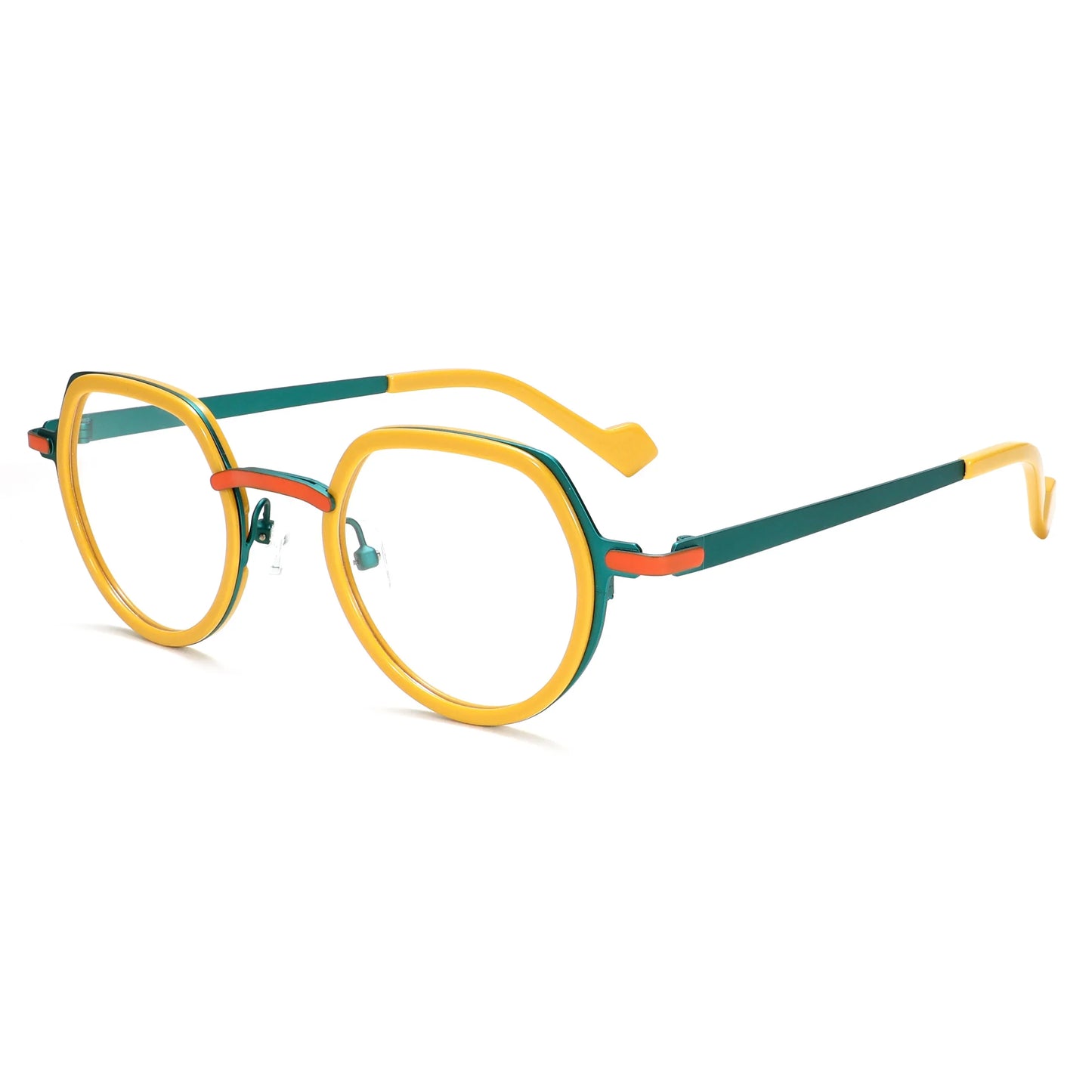 UV400 Protection Retro Glasses Asymmetric Square Acetate Frame for Men Women Polarized Lens Daily Trendy Lightweight