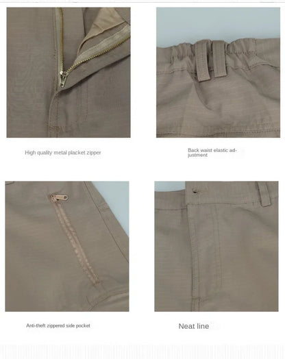 Summer Quick Dry Men Pants Thin Hunting Tactical Cargo Pants Multi-Pocket Loose Long Trousers Lightweight Hiking Work Pant