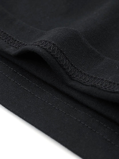 Men's Cotton T-shirt Front Back Print Half Sleeve T-shirt Men's Cotton Summer Loose Oversized Casual O-neck Male Tees