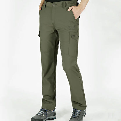 Outdoor Work Pants Men Spring Autumn Casual Cargo Trousers Waterproof Hiking Pants Elastic Waist Travel Workwear Tactical Pants