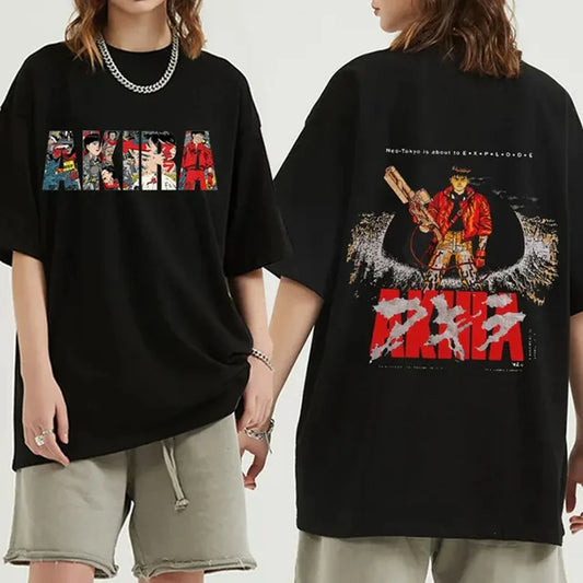 Japanese Anime Neo Tokyo Akira T Shirt Movie Science Fiction Manga Shotaro Kaneda Men Short Sleeve T Shirts 100% Cotton 72417