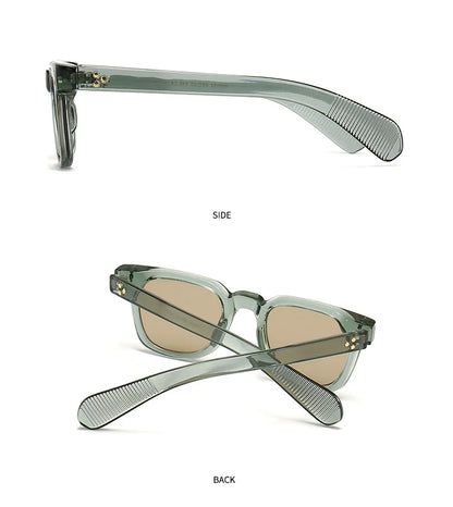 2026 Luxury Square Men Wmen Sunglasses Fashion Gradient Driving Shades Eyewear Vintage Green Trendy Rivets Sun Glasses UV400