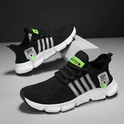 Breathable Mesh Men Shoes Trendy Lightweight Walking Flats Plus Size Male Tennis Sneakers Outdoor Running Fitness Shoes 2024