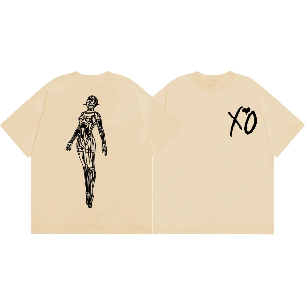 Rapper The Weeknd Merch T-shirt Men Women Clothing Fashion Hip Hop Short Sleeve T-shirts Summer Casual Loose 100%cotton T Shirts