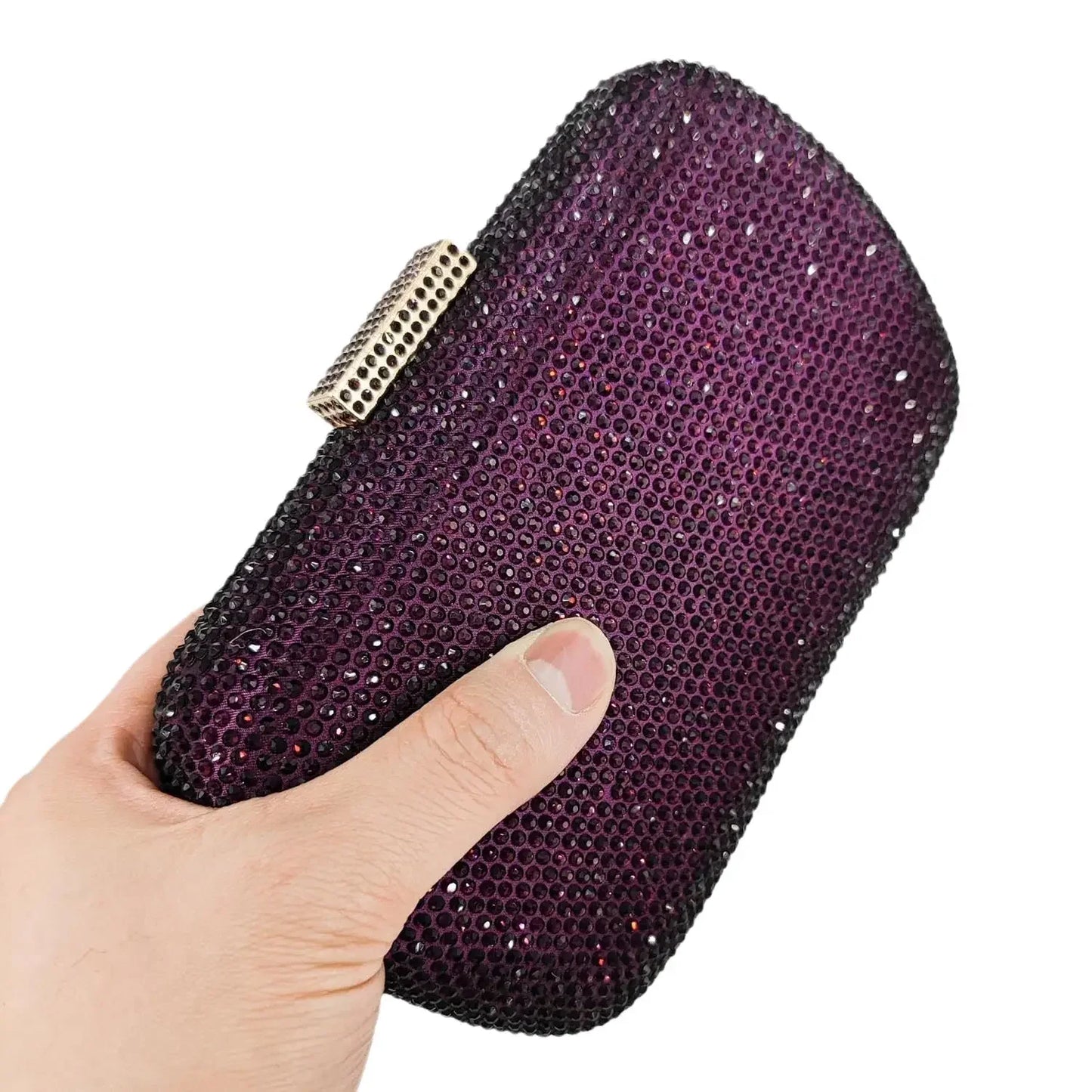 Burgundy Crystal Evening Bags and Clutches for Women Formal Party Rhinestone Handbags Wedding Clutch Purse