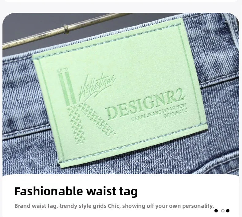 Hot Summer Jeans for Men, Trendy Korean Style, Slim Fit