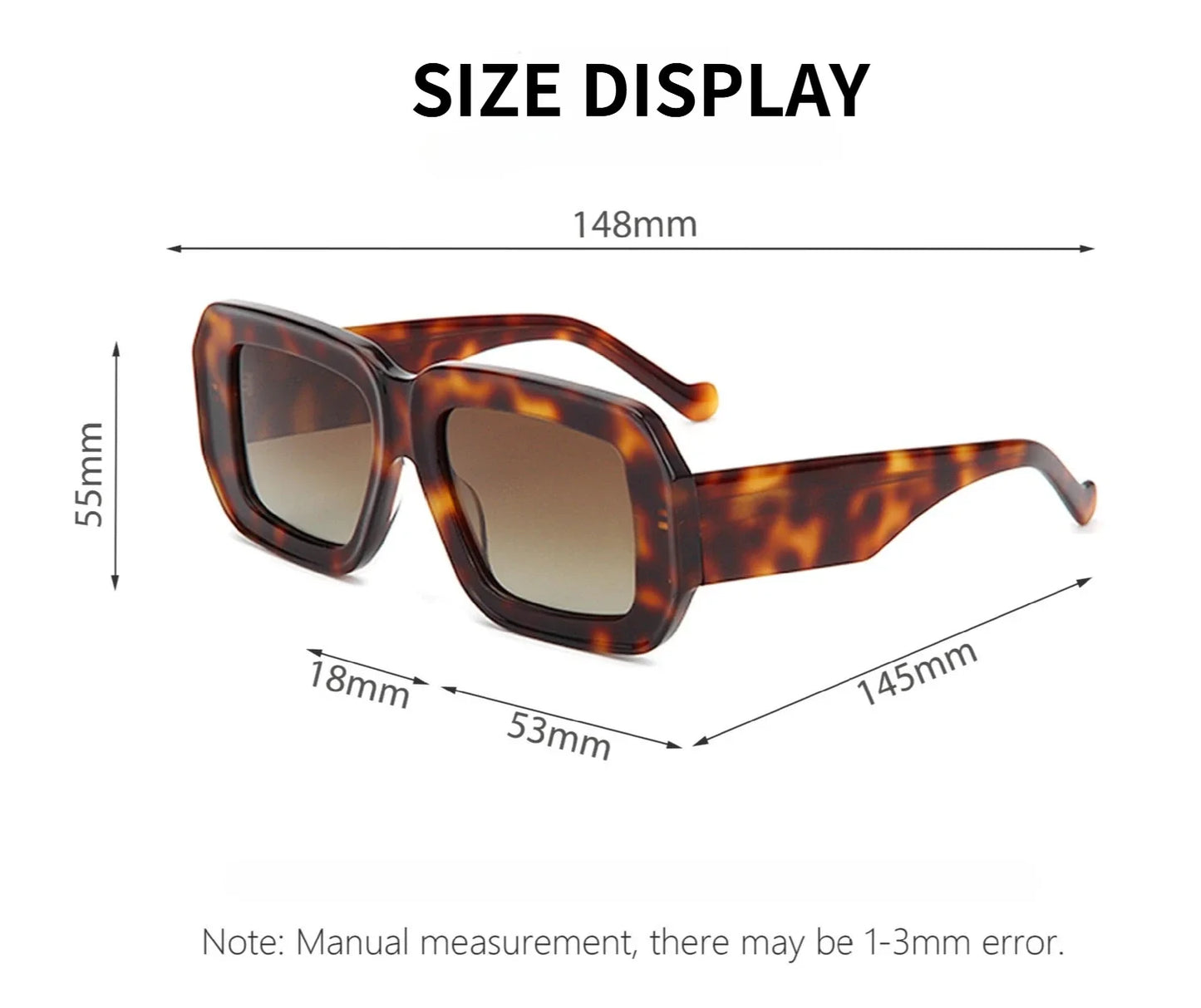 2026 Fashion Men Polarized Sunglasses High Quality Acetate Retro Square Women Sun Protection UV400 Sunglasses Customized Logo