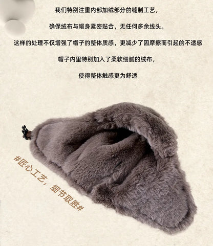 Men Winter Trapper Aviator Trooper Earflap Warm Russian Waterproof Ski Hat Women Bomber Cap Ear Protectors Dad Thick Fleece Hats