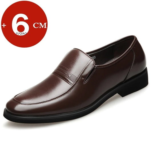 Mens 6CM Height Increase Dress Shoes Fashion Pointed Toe Business Casual Elevator Shoes Leather Oxfords Shoes Zapatos De Hombre