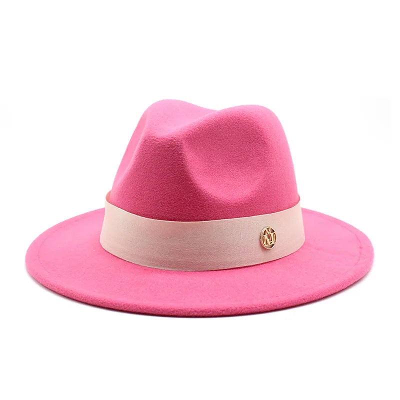New Fedora Hat for Women Winter Elegant Fashion Formal Wedding Decorate Church Cap Panama Party Jazz Hat Chapeau Femme