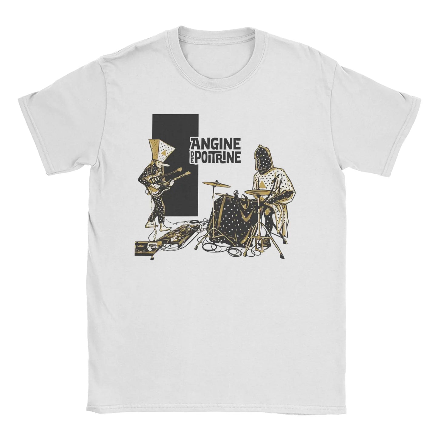 Printed Angine De Poitrine Rock Band T Shirt For Unisex  Cotton T-shirts Short Sleeve Clothes