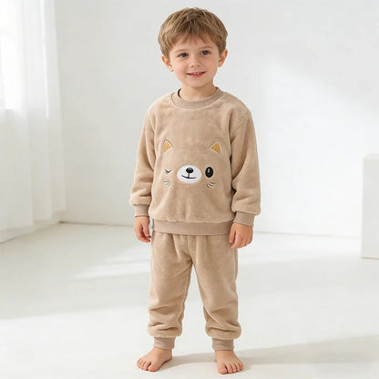 2026 Children's Pajama Sets Tops + Pants 2Pcs Kids Pajamas Winter Girl Clothing Sets 2 To 8Years Children Clothes Boys Sleepwear