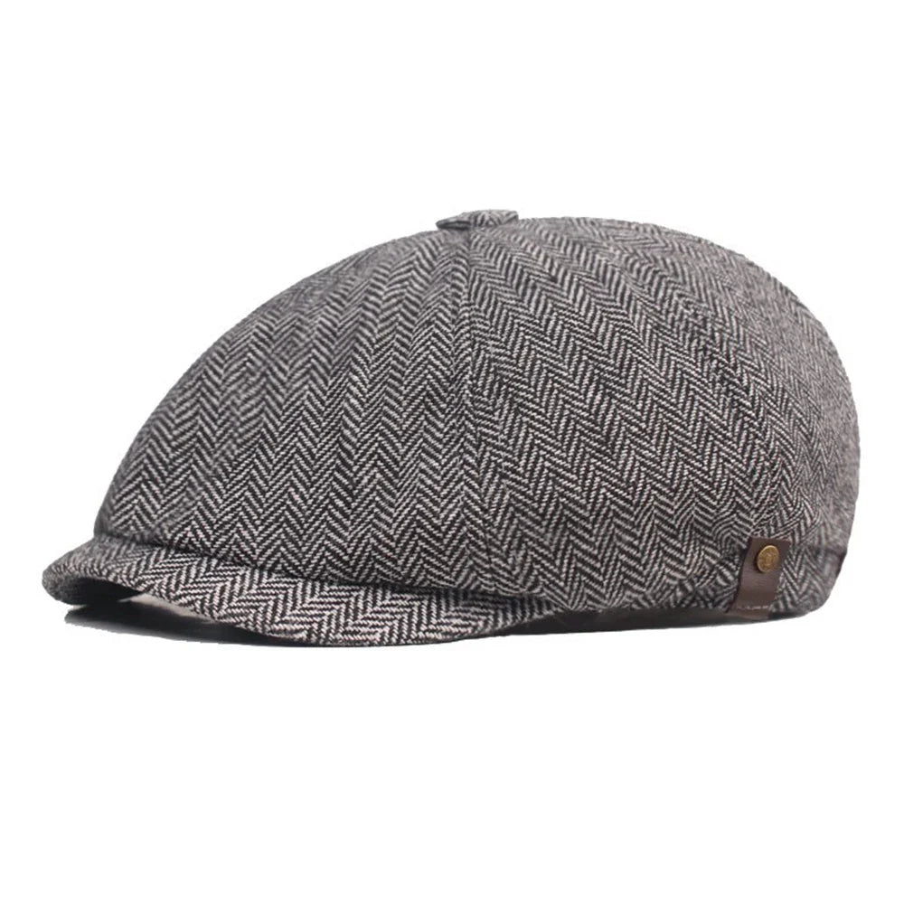Unisex Newsboy Caps Retro Peaky Blinders Hat Wild Octagonal Cap English Style for Men Women