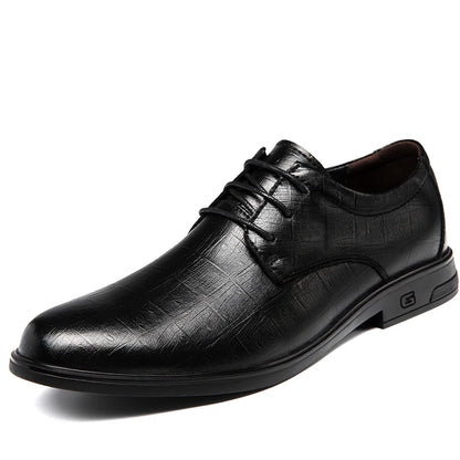 2024 Man Cow Leather Shoes Rubber Sole Casual Men's Shoes Formal Office Business Dress Genuine Leather Oxfords Wedding Shoes