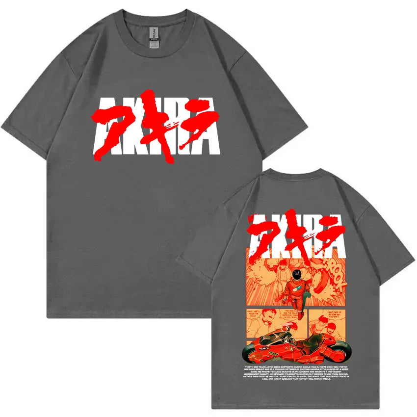 Japanese Science Fiction Cartoon Movie Anime Akira Shotaro Kaneda Graphic T Shirts Men Women Cotton Vintage Oversized T-shirts