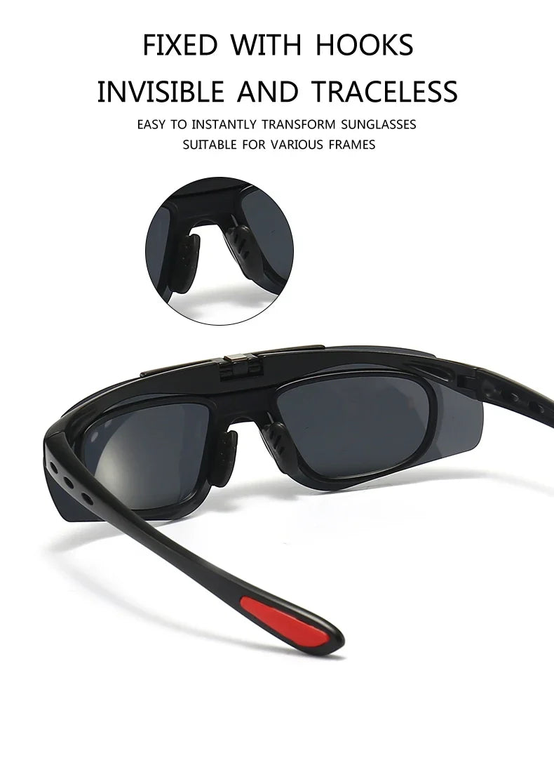 Cycling 4 In 1 Sets Polarized Clip On Sun Glasses Eyeglasses TR90 Magnetic Sunglasses Men Glasses Frame UV400 Anti-Glare