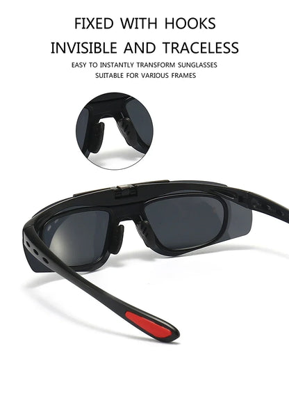 Cycling 4 In 1 Sets Polarized Clip On Sun Glasses Eyeglasses TR90 Magnetic Sunglasses Men Glasses Frame UV400 Anti-Glare