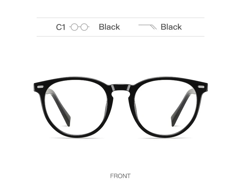 Unisex Retro Round Myopia Prescription Reading Glasses Women Anti Blue Light Blocking Optical Eyeglasses Frame Men PFD2117