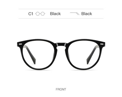 Unisex Retro Round Myopia Prescription Reading Glasses Women Anti Blue Light Blocking Optical Eyeglasses Frame Men PFD2117