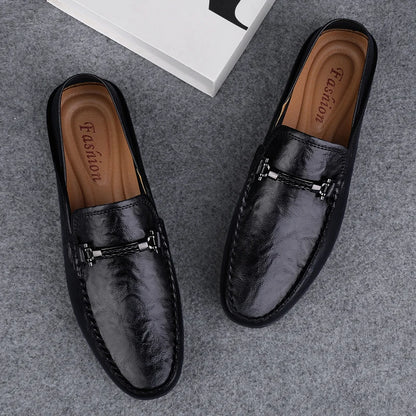 Genuine Leather Mens Loafers Casual Shoes Comfortable Moccasins Luxury Formal Slip on Flats Driving Shoes for Man Walking Shoes