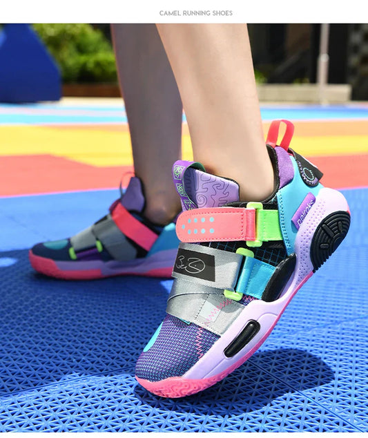 Children‘s Basketball Shoes Non-slip Breathable Training Sneakers Sport Boys Outdoor Comfortable Running Shoes
