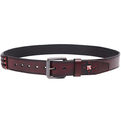3.8CM Retro Real Genuine Leather Belt Luxury Thick Rivet Belts Men Leather Vintage Strap Male Wide Jeans Ceinture Black Waist