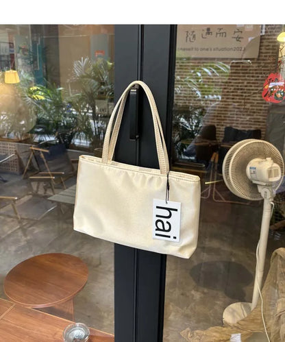 Luxury Premium Designer Elegant Womens Silk Satin Small Tote Solid Color Shoulder Underarm Purse Versatile Fashion Commuting Bag