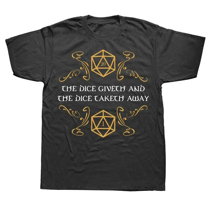 Novelty Dungeon Dragon T Shirts Graphic Streetwear Short Sleeve I Have A Plan D20 Dice Role Playing Game DnD T-shirt Men