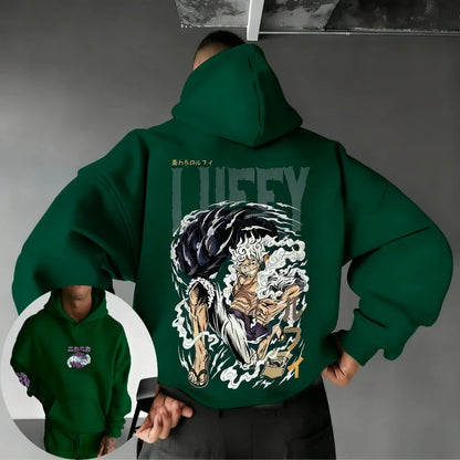 One Piece Men's Hoodie Sweatshirt Monkey D. Luffy Japan Anime Spring Autumn and Winter Boys Long-sleeved Parent-child Outfit