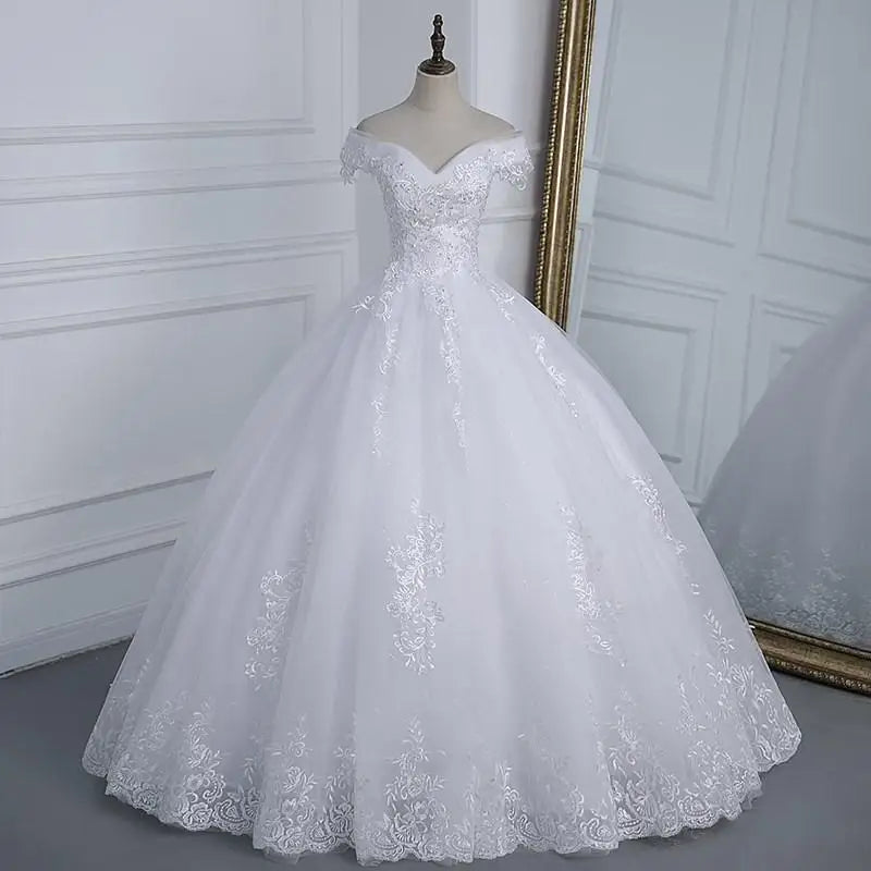 Off The Shoulder Princess Sweetheart Wedding Dress For Women Glitter Sleeveless 2025 Vintage Bride Bridal Customized