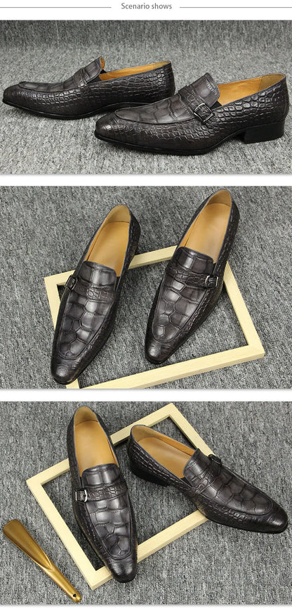 Men Genuine Leather Oxford Shoes|Formal&Casual Dress Shoes|Comfortable Driving Shoes|Handcrafted Men's Business & Party Footwear