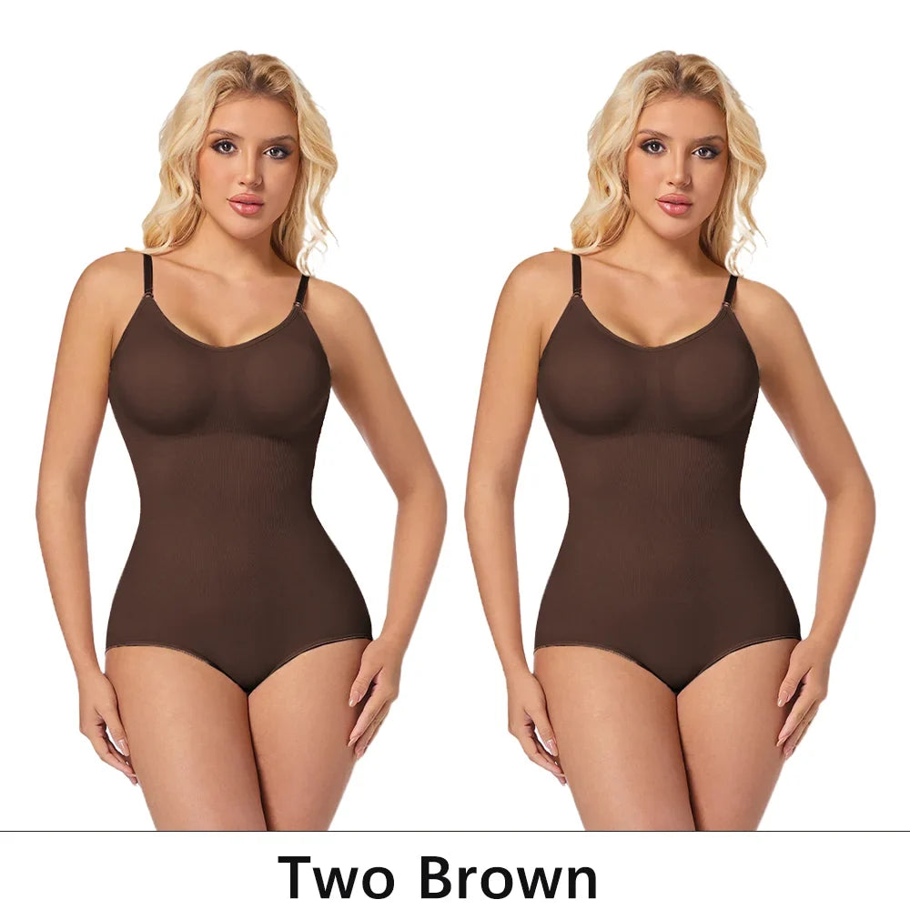 Slimming Shapewear Removable Bra Pads Bodysuit Body Shaper Women Seamless Tummy Control Slimming Sheath Flat Belly for Underwear
