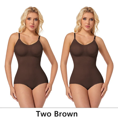 Slimming Shapewear Removable Bra Pads Bodysuit Body Shaper Women Seamless Tummy Control Slimming Sheath Flat Belly for Underwear