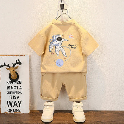 Fashion baby boys Short shirt + Shorts sets 0-5 Years Old Summer Little Children's girls Clothing suits