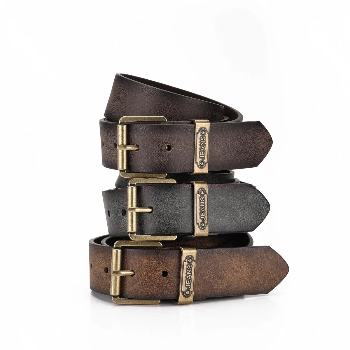 A Western-Style PU Leather Belt for Both Men and Women, a Classic and Casual Retro Belt