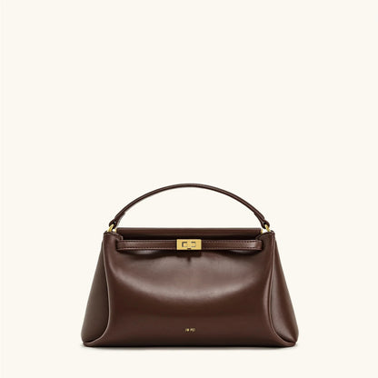 Carmen Lock Handbag 2026 New Women's Crossbody Small Square Purse Vegan Leather Top Handle Shoulder Bag for Daily Commute