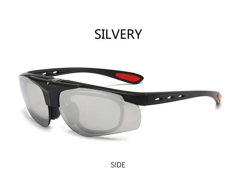 Cycling 4 In 1 Sets Polarized Clip On Sun Glasses Eyeglasses TR90 Magnetic Sunglasses Men Glasses Frame UV400 Anti-Glare