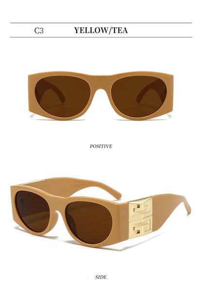 2025 Luxury Designer UV400 Large Frame Sunglasses Women Men New Trendy Sun Glasses Ladies Vintage Cool Gafas De Sol Eyeglasses