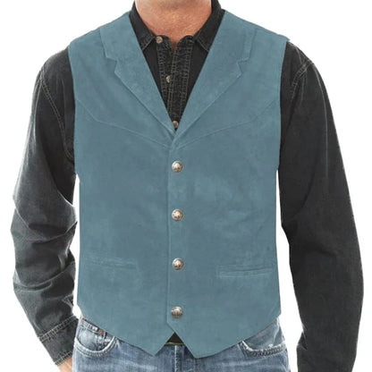 Men Vest Brown Frosted Velvet Solid With Lapel Business Casual Waistcoat For Formal Wedding Party Banquet Work Men Suit