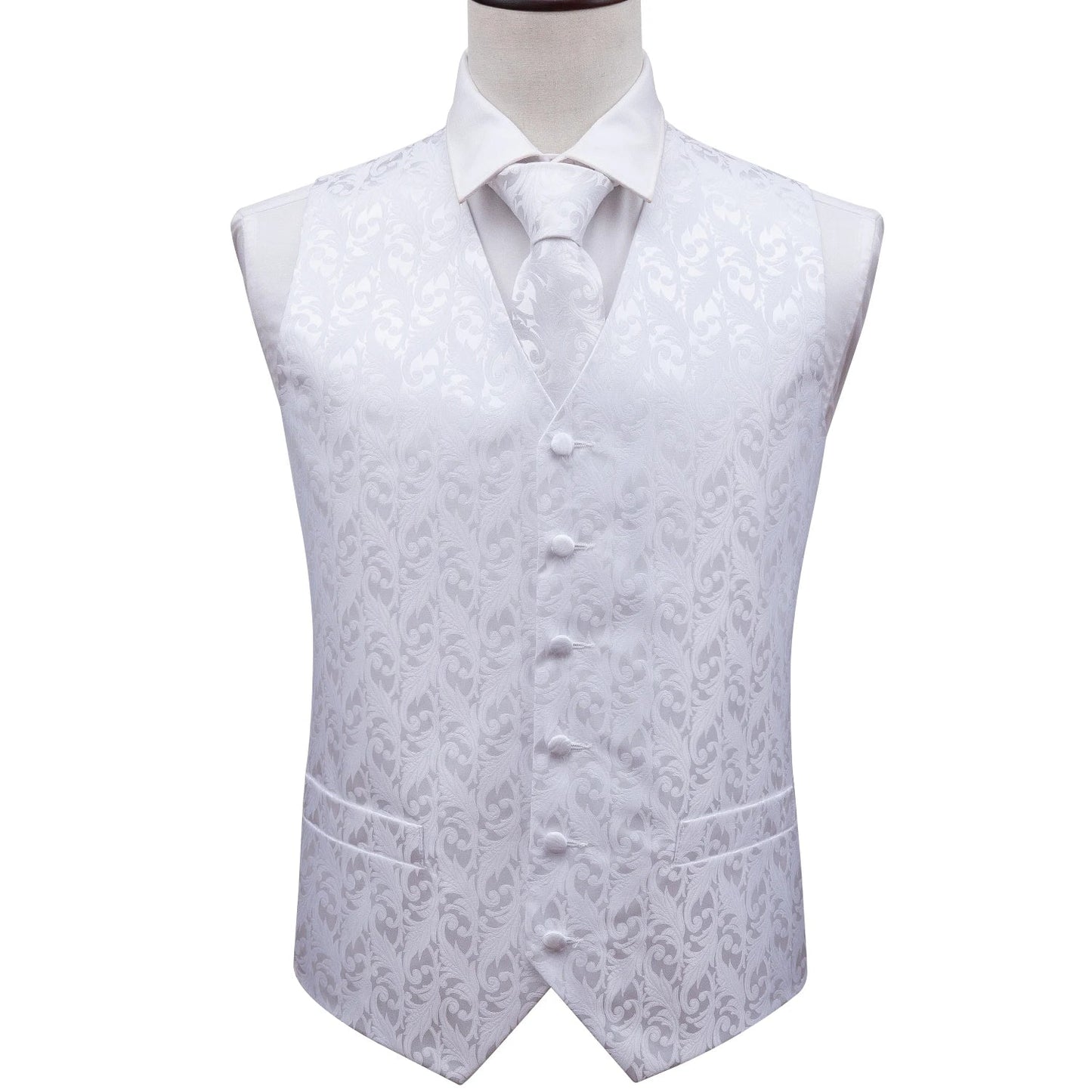 Green Suit Vest Men Paisley Waistcoat Plaid Silk Tie Handkerchief Cufflinks for Wedding Summer Vests Tuxedo MJ-2004 Barry.Wang