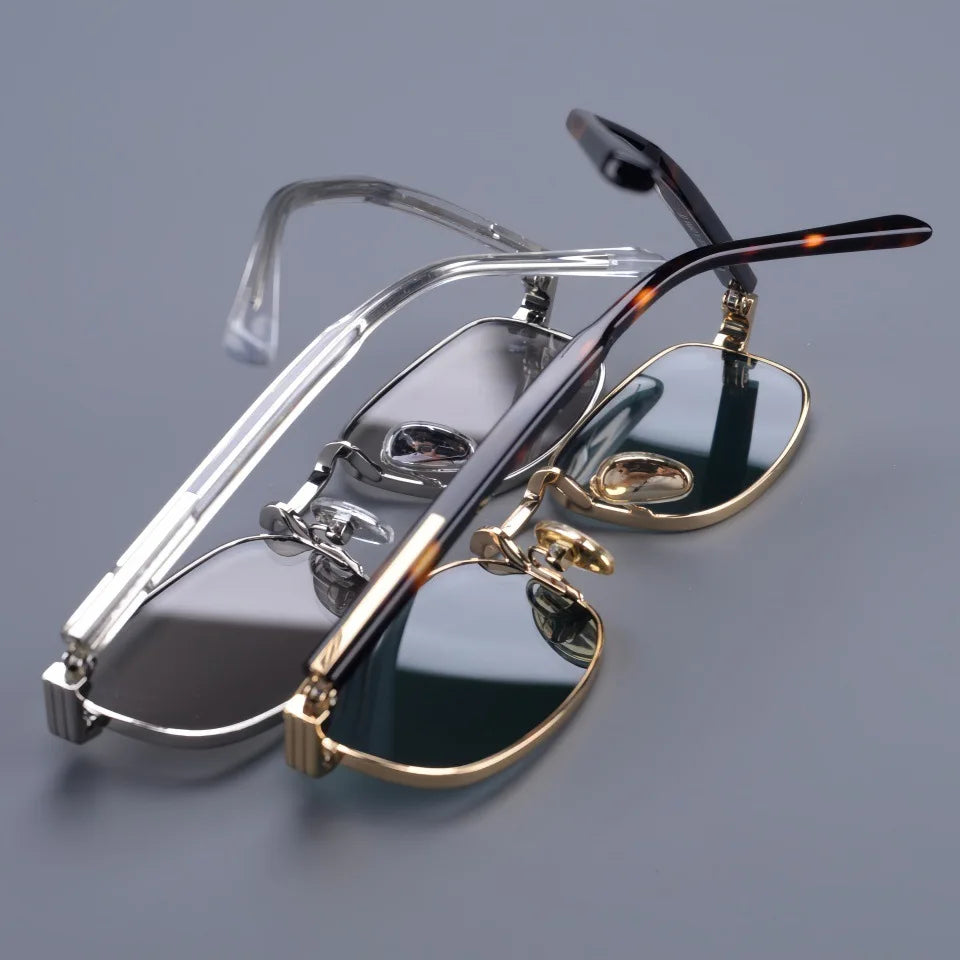 Small Square Top Quality Titanium Acetate Women Sunglasses Luxur Brand Designer Personality Retro Outdoor Men Sun Glasses UV400