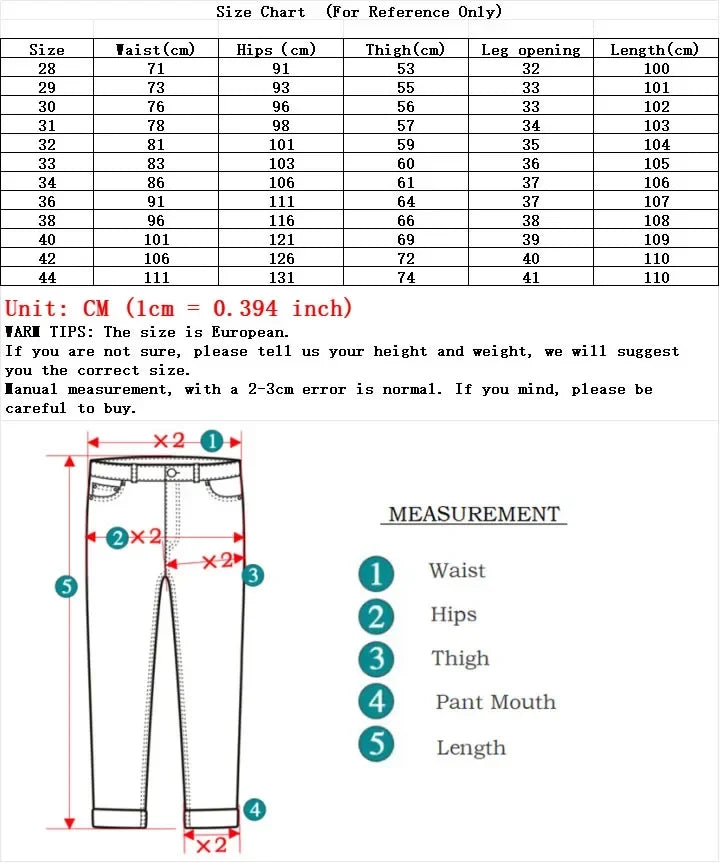 Spring Autumn Fashion Brown Business Casual Stretch Denim Pants Male Brand Trousers Men's Clothing Slim Jeans Plus Size 28-44